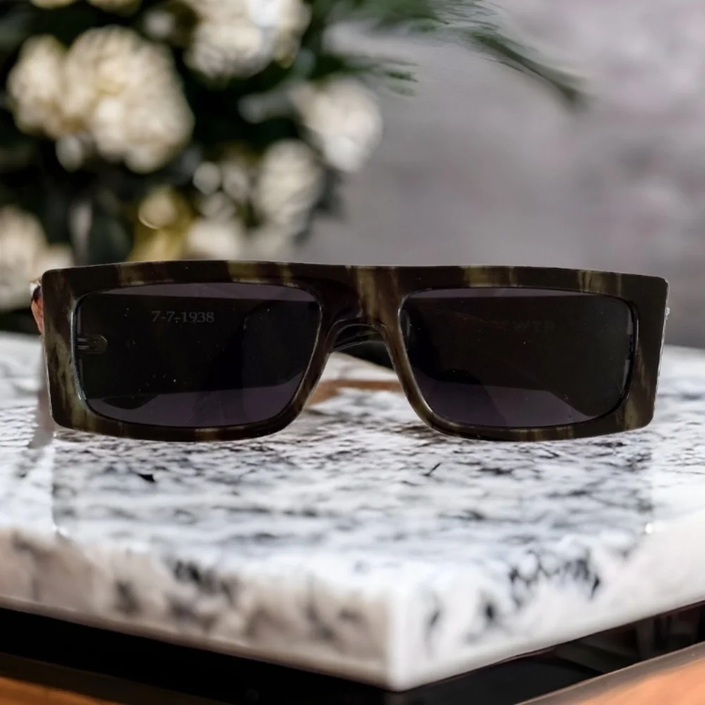 Knotwtr by Obi Nwankwo Tortoise Shield Sunglasses NIB Luxe Square Y2K Futuristic